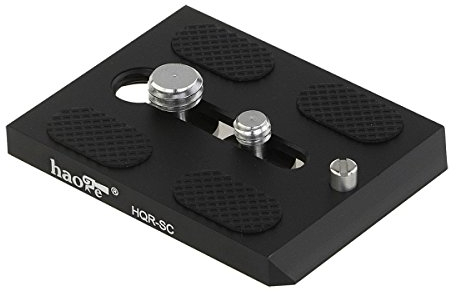 Haoge HQR-SC Camera Quick Release Plate Adapter Designed for Sachtler Video 14II, DV 2 DV 4, DV 6, DV 8, DV 8/100, DV10 3+3, DV10 5+5, FSB6T, FSB8T, FSB10T Tripod Fluid Head replace Touch & Go Plate S