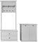 trendteam smart living - Baxter - Garderoben-Set (Sitzbank + Garderobenpaneel + Kommode) - Weiß - (BxHxT) 177 x 200 x 41 cm - Landhausstil - Kratzfest
