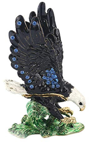 Milisten Bunte Emaille Adler Figur Mit Diamanten Handgefertigte Tischdekoration Für Zuhause Und Büro Kreatives Wohnaccessoire Für Familie Und Freunde