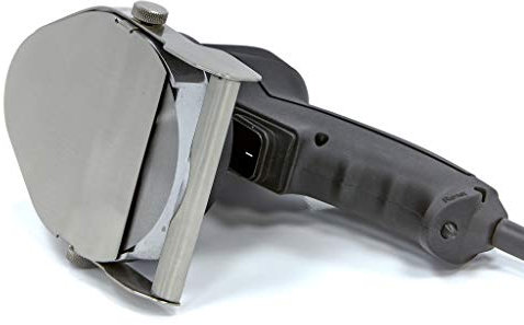 Maxima Kebab Couteau 0,8 mm Électrique Inclus Lame de Rechange et Affûteuse - Professionnel - Doner Kebab, Shoarma, Gyros - 2600 r/pm