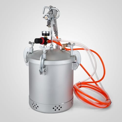 VEVOR Pistolet à Peinture de Pulvérisation10L Pulvérisateur de Peinture à Haute Pression Réservoir de Peinture avec Buse 3 mm Régulateur d'air Sécurité pour Peinture Voiture Automobile