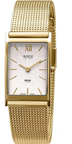 Boccia Damen Analog Quarz Uhr mit Titan Armband 3285-06