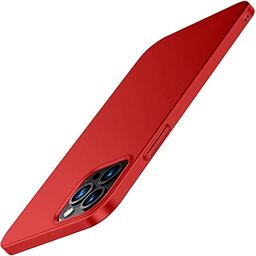 iPhone 12 Pro Case, Ultra Thin Mobile Phone Case Cover Shockproof Protective Case Matte Rigid Scratch-Resistant Hard PC Hard Case Cover for iPhone 12 6.1 Inch Red iPhone 12 / iPhone 12 Pro (6.1 Inch)