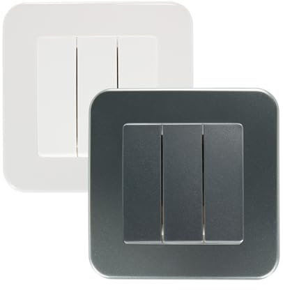 LEDKIA LIGHTING Interruptor Triple Classic Plateado