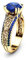DJMJHG Blauer Saphir Blumenring 14K Gold Farbe Diamant Peridot Edelstein Rubin 1 Karat Zierliche Cirle Ringe Für Frauen 8