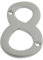 Satin Chrome Door Numbers Screw On 3 Inch Number 8 Door Number Elegant and Bold Door Numerals Suitable for All Door Types Including Wooden uPVC and Composite.