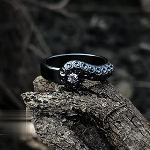 DOOLY Original handgefertigter Dark Gothic Cthulhu Octopus Tentakelring