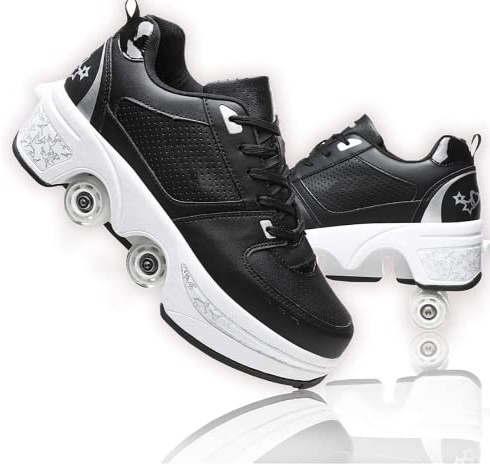 Schuhe mit Rollen, Rollschuhe Skateboard Schuhe Kinderschuhe Mit Rollen Skate Shoes Rollen Schuhe Sportschuhe Laufschuhe Sneakers Mit Rollen für mädchen Und Damen