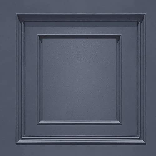 Navy Amara Wood Panel Wallpaper Heavy Weight Vinyl A7375