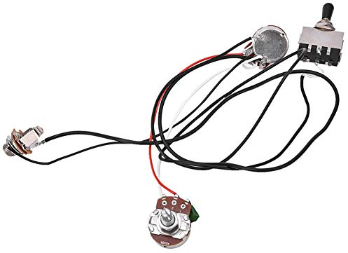 Faisceau De Câblage Pour Guitare électrique, Kit Pré-Câblé Basse Ensemble 3 Voies Interrupteur à Bascule Commutateur Précision kit de Harnais électrique pour Interrupteur va-et-Vient Dual Humbucker