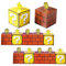 Mario Party-Leckerli-Box, 24 Stück, Videospiel-Block, Geschenktüten für Mario-Themenparty, Gastgeschenke, Dekorationen, Zubehör für Jungen, Mädchen, Kinder (Ziegel)