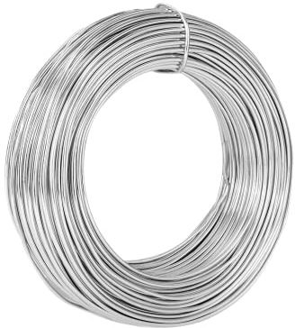 GOYADA 1 Rolle 59m Aluminiumdraht 2mm, Aluminium Basteldraht, Aluminiumdraht Flexibel Biegbar Basteldraht 12 Gauge für Modellbau, Skulptur, Schmuckherstellung und Basteln