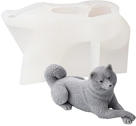 JS MOLD 3D Katzen Silikonform, Tier Gießformen, Hund Kerze Form, DIY Form zur Herstellung von Kuchen, Seifen, Fondant Dekoration (3#)