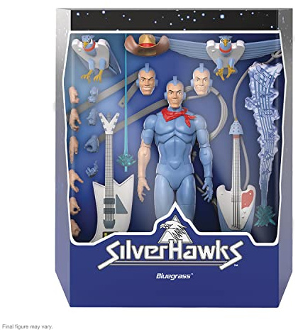 SUPER7 SilverHawks Ultimates: Bluegrass Action Figure | Silverhawks 7 Inch Action Figure Ultimates Wave 2 - Bluegrass