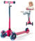 XJD Kinderroller Kinderscooter für 2-5 Jahre Kinder Scooter 3 LED Rädern Kickboard Sperrbare Richtung Kinder Roller Verstellbare Lenkerhöhe(Rot)