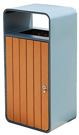 HASMI Cubo de Basura Bote de Basura de Acero Inoxidable Grande, contenedor de contenedores de Basura Exterior/Interior, Basura Rectangular/Basura, Uso en Lugares públicos Contenedor de Basura