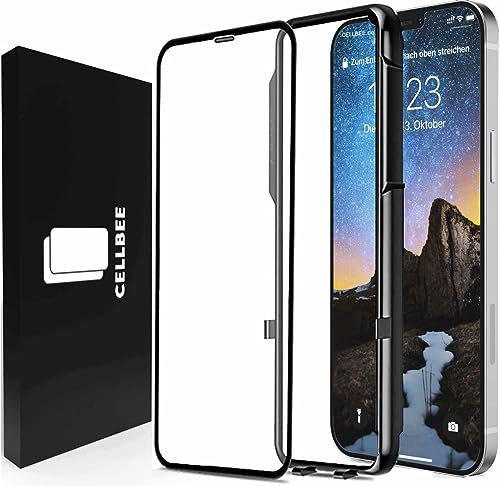 CELLBEE Kompatibel mit iPhone 12 Mini Displayschutzfolie The Curved, inkl. Applikator, Hörmuschel-Staubschutz-Gitter Unsichtbar, Premium Displayschutzfolie, 4D Schutzfolie, Glas