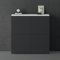 doporro Sideboard Kommode 100 cm in Matt Weiß und Anthrazit matt Aufbewahrungsschrank Bodenstehend für Ihren Wohnbereich Viel Stauraum Schrank 04