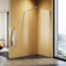 SUNXURY Walk In Duschtrennwand 76x200cm Duschwand 8mm ESG Glas mit Nano einfach-Reinigung Beschichtung, ausgestattet mit einer festen Haltestange Walk In Duschwand für Badezimmer