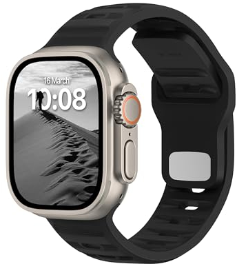 DONEGANI UC1 para Correa Apple Watch Se Ultra 2 40mm 44mm 46mm 42mm 45mm 41mm 38mm 49mm Series 10 9 8 7 6 5 4 3 Mujer Hombre Original Pulsera Strap Negro