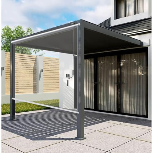 Outdoor Clear Pvc Roller Blinds, Transparent Vinyl Roll Up Blinds, Rainproof Curtains for Garden Pergola Gazebo, Large Waterproof Roller Window Shades,WxH-110x180cm/43.3 * 70.9in