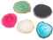 Zerodeko 5stücke Teiliges Blaue Achat-untersetzer Für Getränke Stylische Tassenunterlagen Hitzebeständig Für Getränke Wohnaccessoire Natürliche Steindekoration Für Jeden Tisch