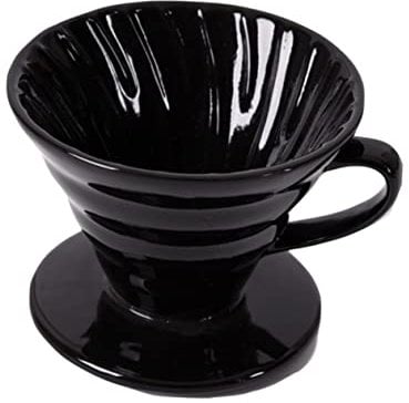 Mikikit 1 Pz Tazza Filtro Caffè in Ceramica con Design a Spirale Gocciolatore per Casa E Ufficio Materiale Sicuro Bocca Stretta Lavorazione Artigianale per 1-4 Persone