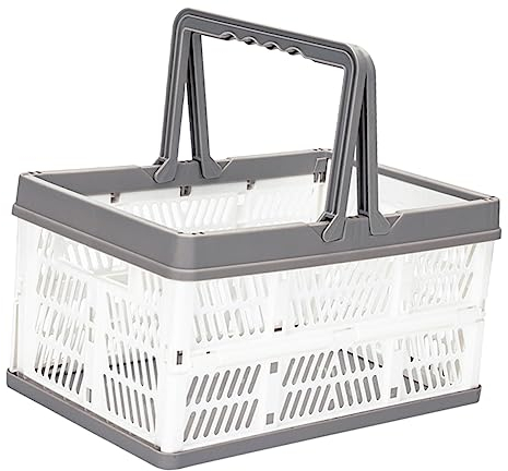 Supvox Faltbarer Kunststoff-aufbewahrungskorb Für Snacks Und Kleinigkeiten Tragbarer Organizer Für Kinderzimmer Und Haushalt Platzsparend Und Weiß