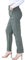 Women's Full Length Cherry Berry Trousers - Ladies Italian Plain Casual Stretchy Elasticated Waist Summer Pants Plus Size Khaki 18