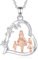 EUDORA Harmony Ball Herz Mutter Tochter Sohn Kette für Damen Mama S925 Sterling Silber, Mama und Zwei Tochter Sohn Halskette Anhänger Schmuck Muttertag Geschenk für Frauen Mutter Mom Ehefrau, 18''