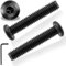20 Stück M6X40mm Flachkopfschrauben Innensechskant Edelstahl A2 V2A Schwarzes M6 Schrauben Flachkopf Vollgewinde Edelstahlschrauben mit Innensechskantschlussel für Haushaltsgeräte Industriemaschinen
