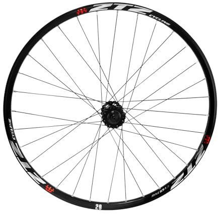 ZTZ Mountain Bike Wheelset, Ultralight Aluminum Alloy Rim, 32H High Strength Bicycle Wheels, Quick Release Disc Brake, MTB Wheel Set, Compatible with 7-12 Speed Cassette (Only Front Wheel, 29)