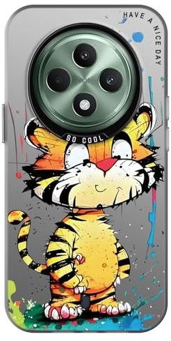 YUXING Funda para OPPO Reno 12 F 5G 4G / Reno 12 FS 5G 4G, Carcasa Antichoque Ultrafina con Diseño Patrón de Graffiti de Animales, Bumper Slim Case Cover, Tiger
