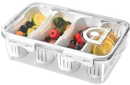 Begchy Récipient à collation réutilisable - Caisses à fruits pour l'extérieur - Assiettes à collation - Boîte de rangement avec couvercle B