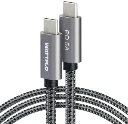Super fast usb c charger cable, usb c to usb c, 240w, 20gbps rapid transfer, 4k@60hz, 2 metres for MacBook pro, Dell XPS, iPhone 16 15, Samsung S24 23 22, Nylon braided