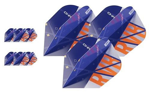 Target Darts Raymond Van Barneveld Chrono Pro Ultra Dart Flights, 9er Set | Professionelles Dart Zubehör, Dart Flight Set, Multipack Flights Set - NO.6 Form