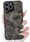 NITITOP Kompatibel mit iPhone 12 Pro Max Hülle Niedlich Blume Vintage Rose Schwarz Ästhetisches Muster Matt Klar Handyhülle Frauen Mädchen Schlank Hart PC Stoßfest Persönliche Abdeckung - Schwarz