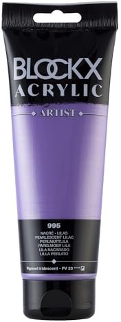 Blockx 61995BXC Acrylique Fine Semi-opaque et Satinée - Nacré - Lilas Pigment iridescent/PV 23 - 250ml