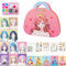 WUSJCOF Geschenk Mädchen Dress Me Up Stickerbuch Spielzeug ab 6-10 Jahre Geschenkideen Diamond Painting Kreatives Geburtstagsgeschenk