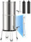 CO-Z Gravity-Fed Water Filter System, 8.5L UV Countertop Water Filtration System, Stainless Steel Water Purifier with 2 Carbon Filters, Water Level Spigot, Chamber Stand, NSF/ANSI 42 Certification