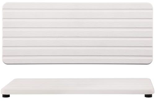 NiuYichee Wasserabsorbierende Kieselgur-Untersetzer, 24,1 x 10,2 cm, wasserabsorbierende Steinablage für Spüle/Küche, Steintrockenmatte, Seifenschale für Handseifen, Toilettenartikel/Pflanzen, 2 Stück