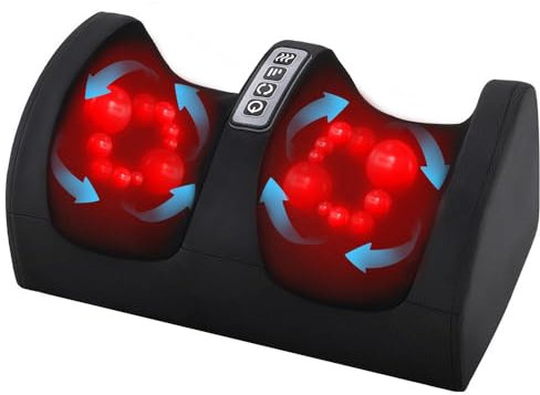 CCHYF Appareil de massage chauffant pour pieds et mollets, Shiatsu avec rouleau, soulagement de la fasciite plantaire et amélioration de la circulation