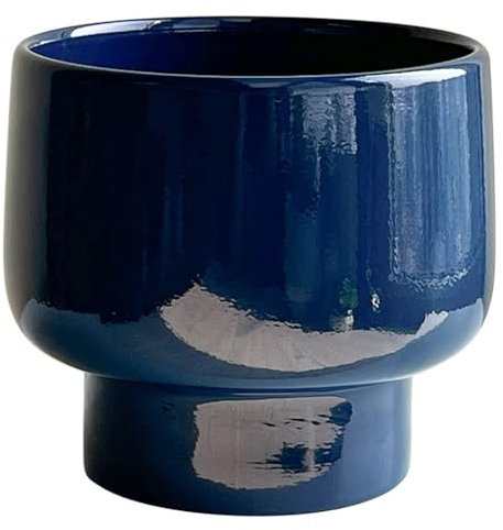 Vasi per fiori, semplice vaso di fiori in ceramica per la casa balcone piano piano Pothos versatile vaso di fiori per celebrità su Internet Vaso per piante in ceramica (blu)