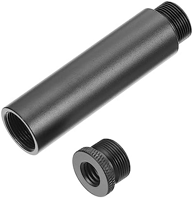 Warmhm Mikrofonständer Verlängerungsrohr Aus Aluminium Verstellbare Verlängerungsstange Mit Schraube Stabile Halterung Für Mikrofonzubehör Schwarz Für Studio Und Rundfunk