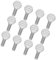 Abaodam 12pcs Stainless Steel Rotisserie Fork Screws Heat Resistant Air Fryer Oven Replacement Parts for Bbq Skewers Compatibility Easy to Engineered for Secure Installation