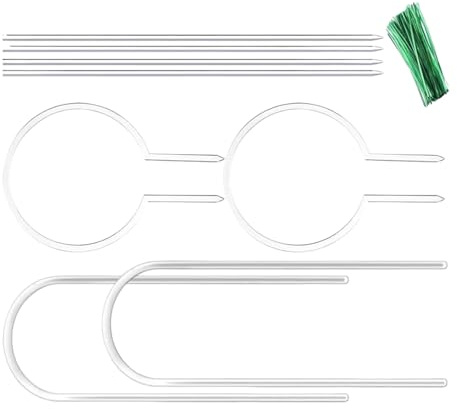 Kleine Pflanzen Rankhilfe,U-förmiges Acrylglas Pflanzen Spalier für Innenräume - Klare Halterung mit Bindedraht Dekorative Stützen für Kletterpflanzen Gemüsepflanzen Blumen
