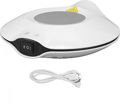 USB Coffee Warmer and Cooler, Electric Mug Heating Pad White - Dual Function Temperature Control, Smart USB Powered, Ideal Desk Gadget for Men and Office Use