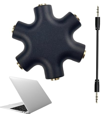 Genérico Kopfhörer-Adapter: 3,5-mm-Stereo-Splitterkabel, Zwei-Wege-Audio-Austauschanschluss, Mehrfachstecker für Tablet-Telefon, AUX-Anschlusssplitter