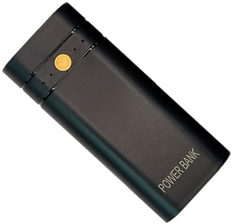 Battery Bank Shell - Master Your Power Supply, DIY Portable External Box for 2-Cell Combination, Snap-Fit Nesting Case with Safety PCBA, Fast Charge Compatible | Perfect Easy Matte Black