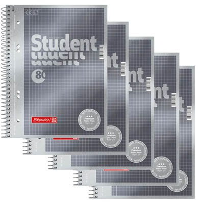5 BRUNNEN Collegeblöcke Student Premium A5 kariert